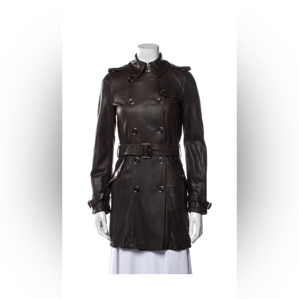 Burberry Brit lambskin trench coat women
